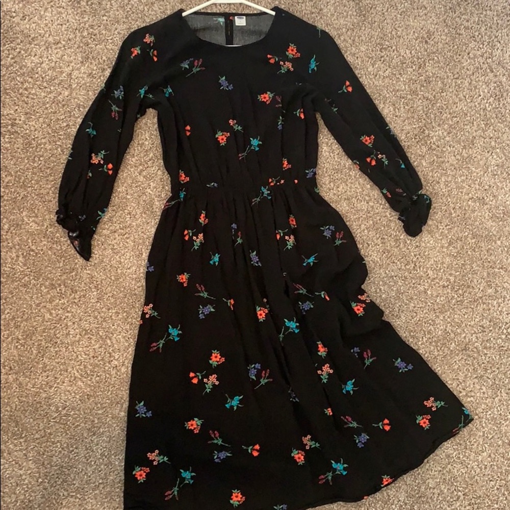 Old Navy black floral dress